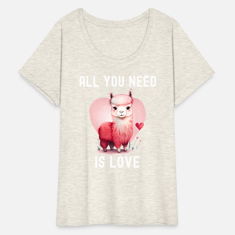 All you need is love with heart Llama Valentine's