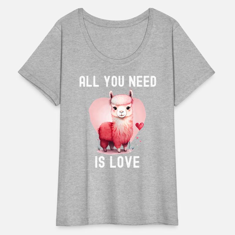 All you need is love with heart Llama Valentine's