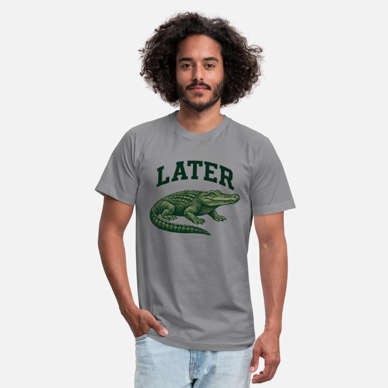 Alligator with Latter Text Illustration
