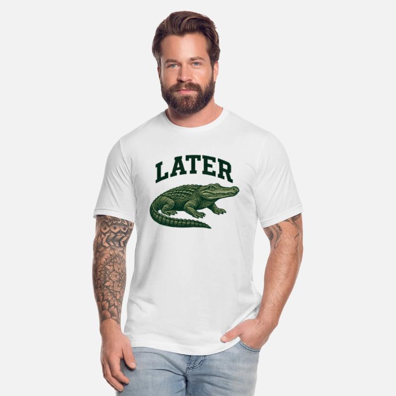 Alligator with Latter Text Illustration