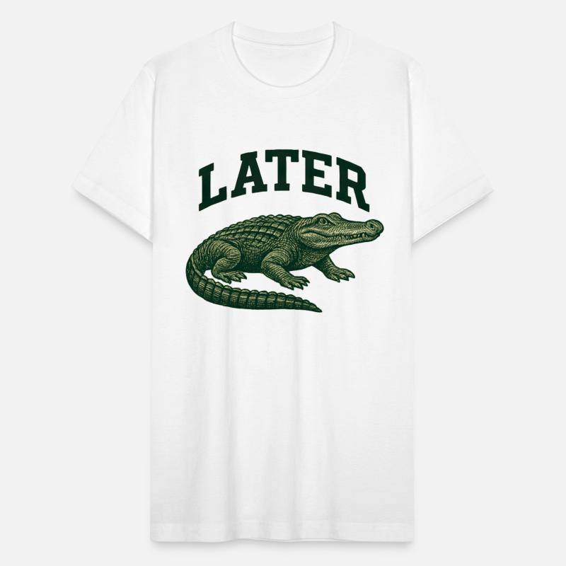 Alligator with Latter Text Illustration