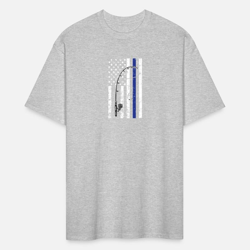 American Flag Blue Line Fishing Police Officer