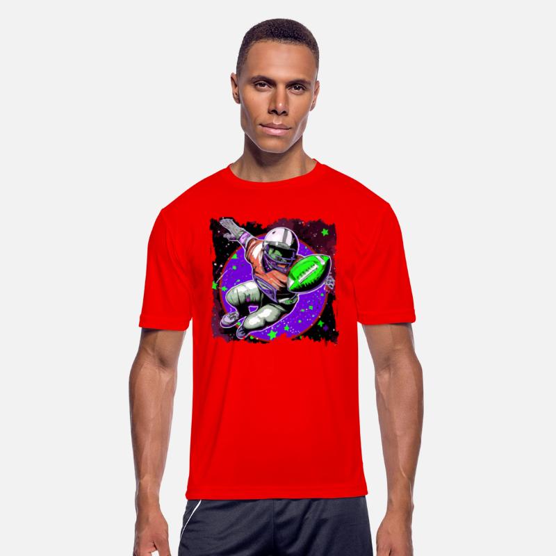 American Football Art Football Player in Space