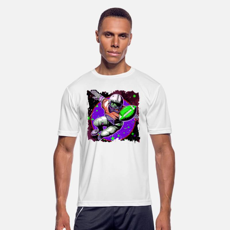 American Football Art Football Player in Space