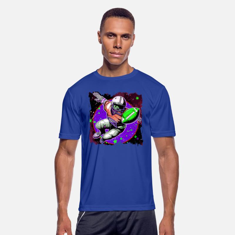 American Football Art Football Player in Space