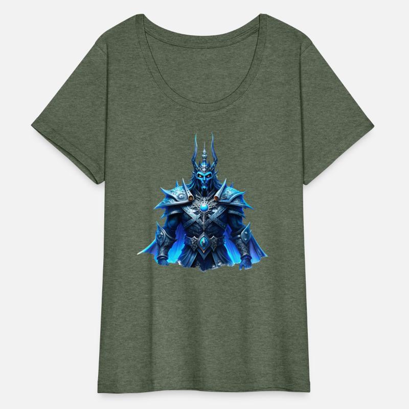 An illustration of the Dark King with glowing blue