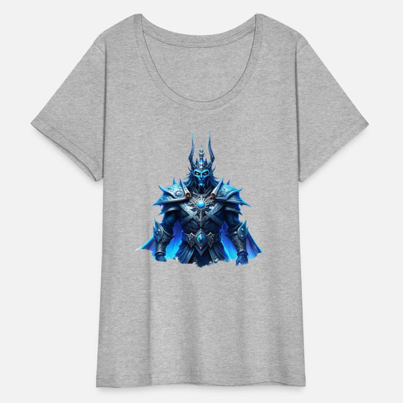 An illustration of the Dark King with glowing blue