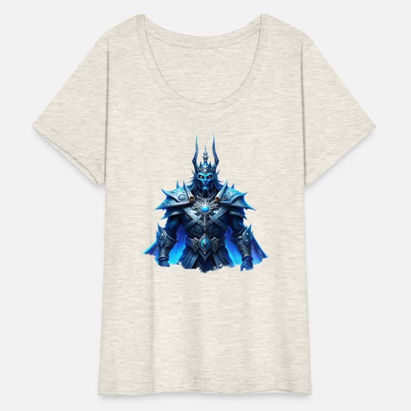 An illustration of the Dark King with glowing blue