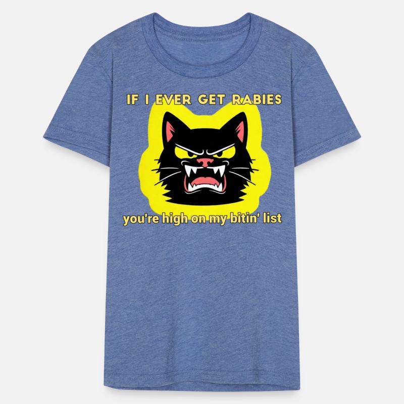 Angry Black Cat Rabies Parody Design
