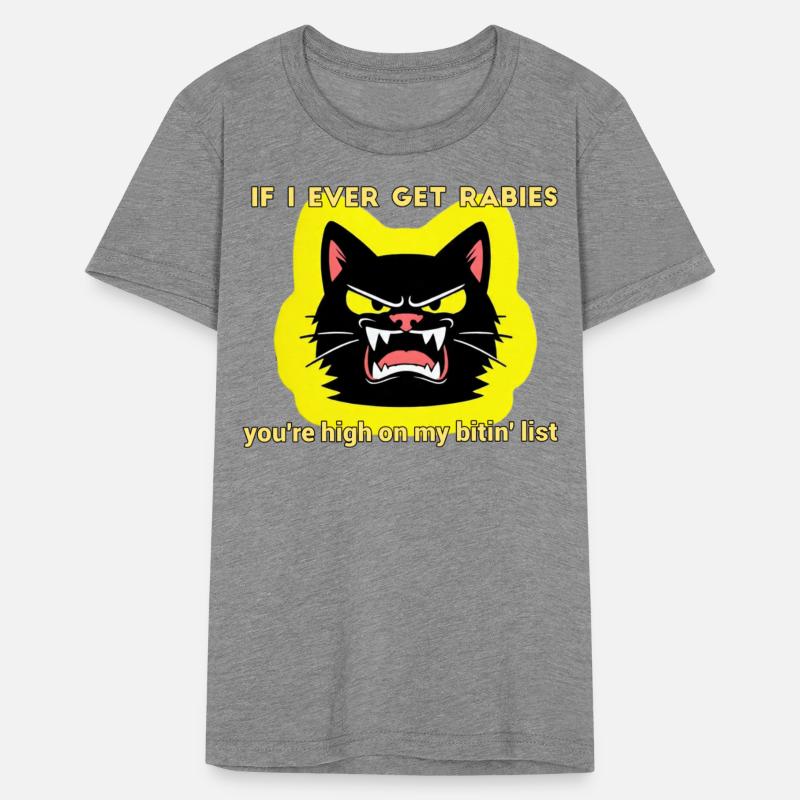 Angry Black Cat Rabies Parody Design