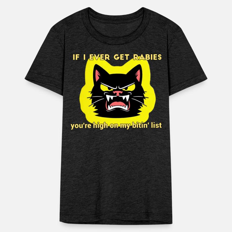 Angry Black Cat Rabies Parody Design