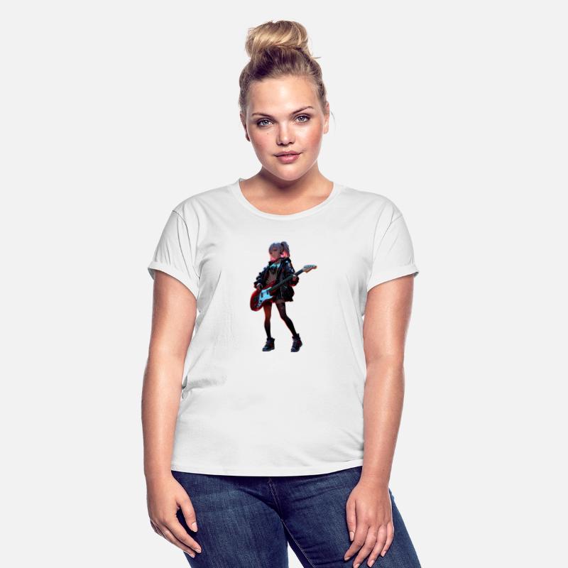 Anime Rock Girl with Electric Guitar