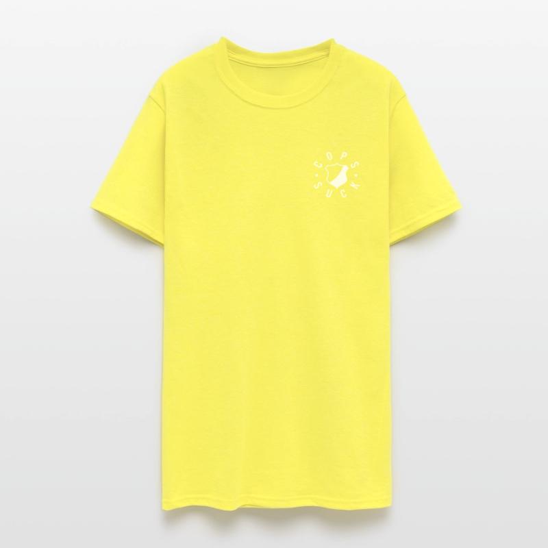 Anti Police Shirt, Cops Suck Badge Pocket Design