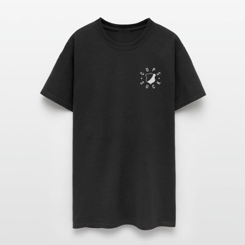 Anti Police Shirt, Cops Suck Badge Pocket Design