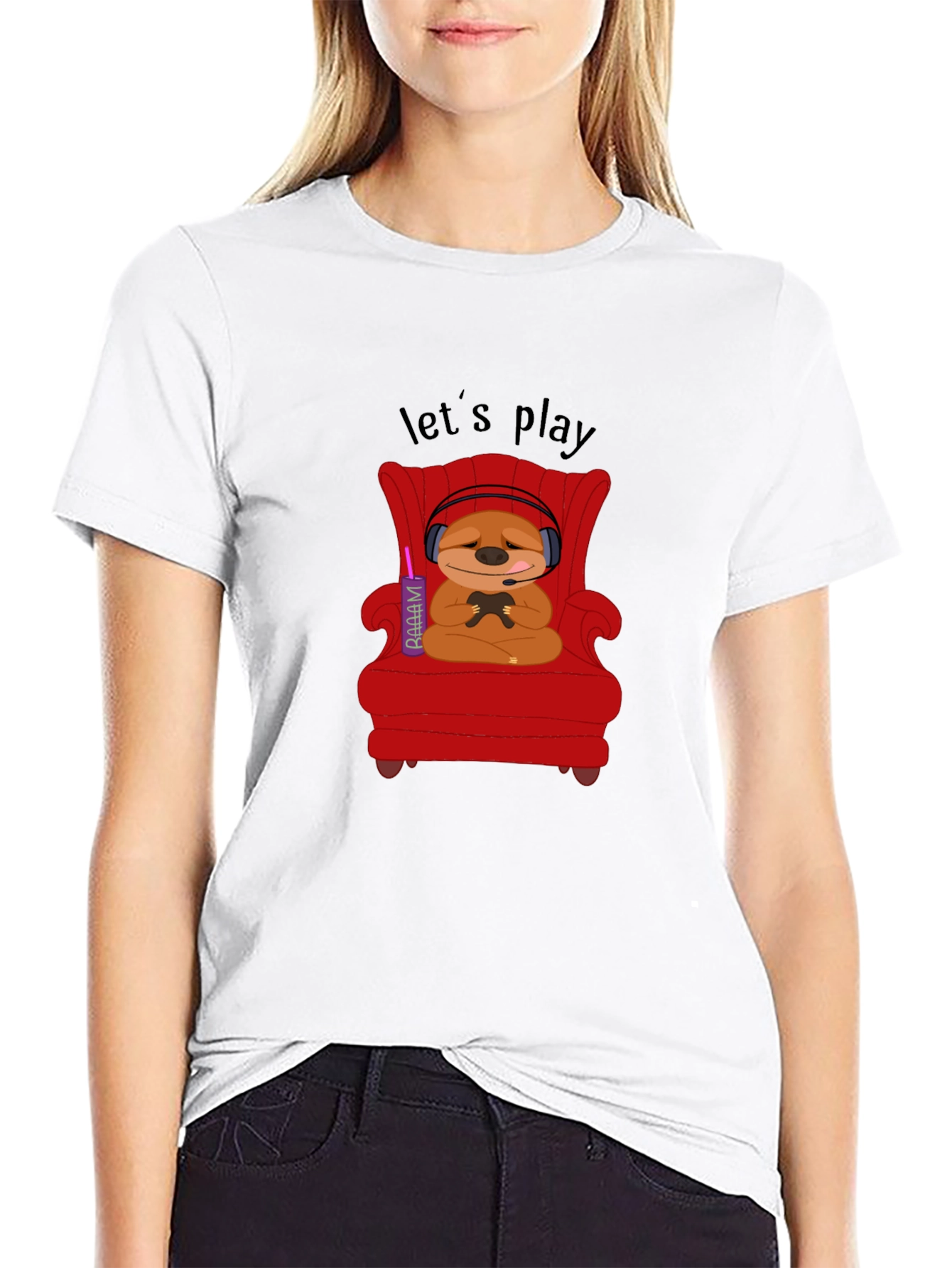 Gamer Sloth T-Shirt - Lets Play