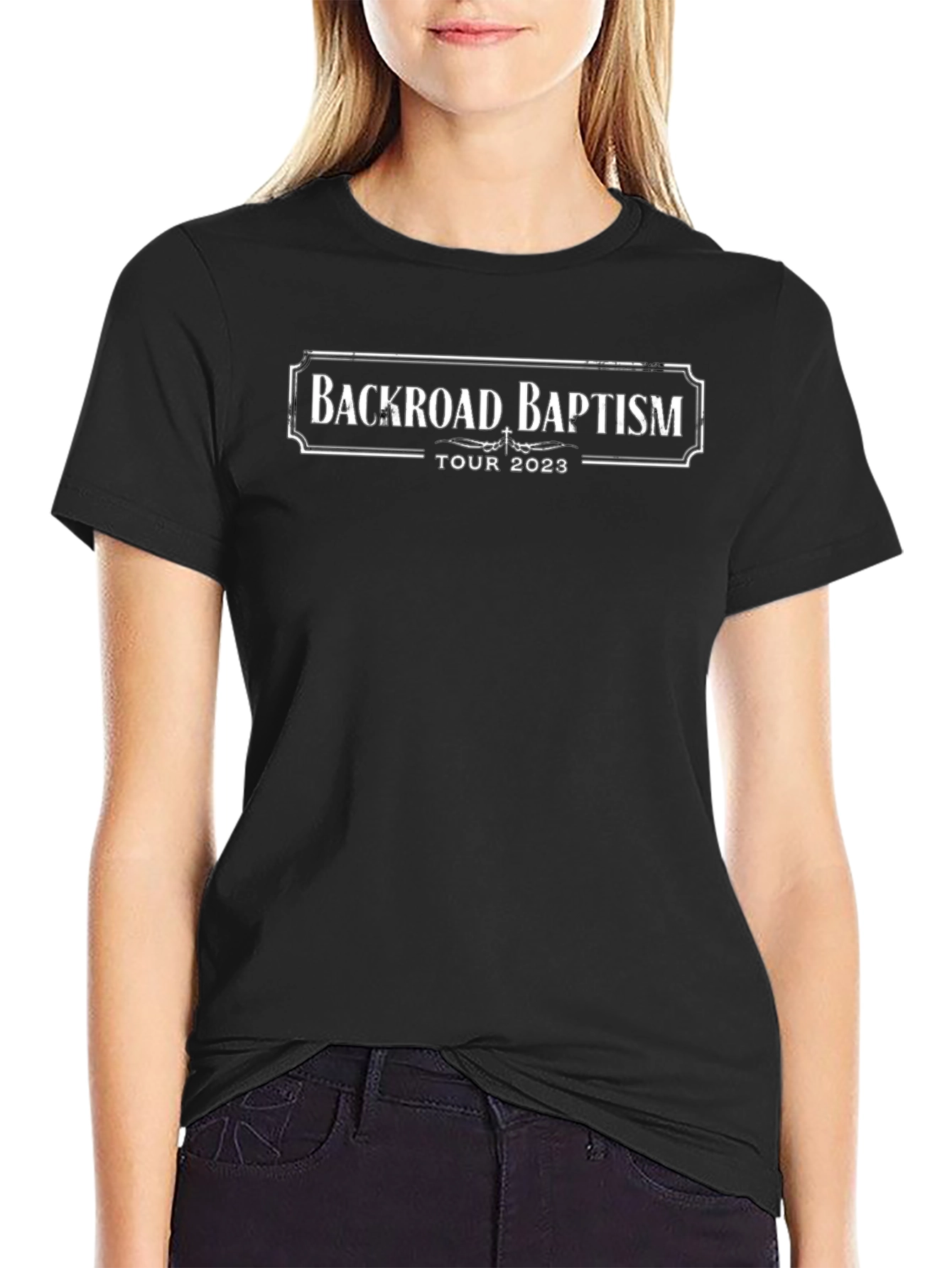 Backroad Baptism Tour 2023 Black T-Shirt