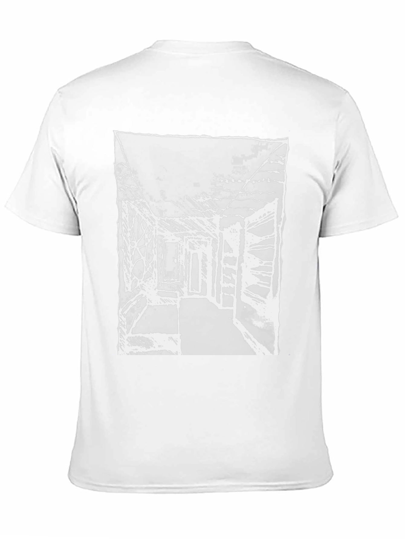 Abstract Sketch Graphic Print Black Cotton T-Shirt