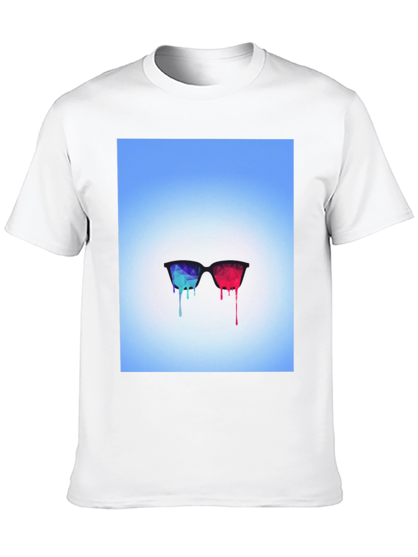 Abstract Dripping Glasses Graphic Tee