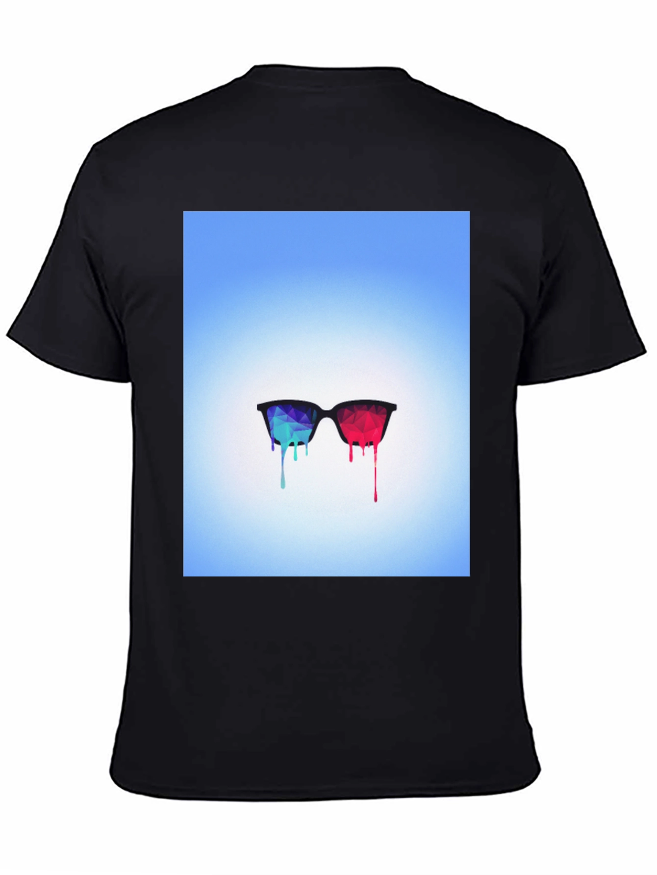 Abstract Dripping Glasses Graphic Tee