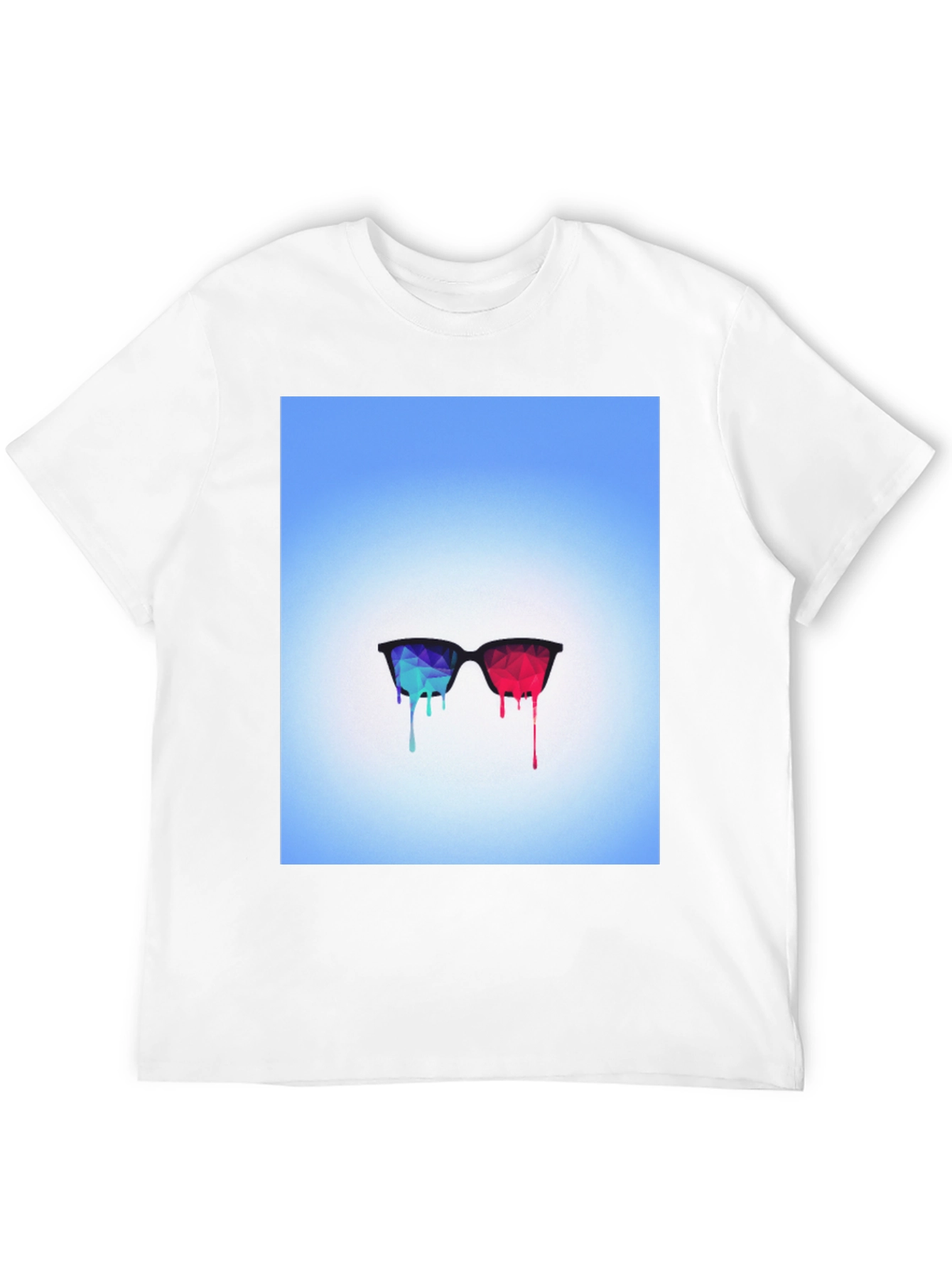 Abstract Dripping Glasses Graphic Tee