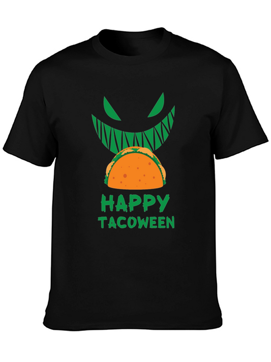 Happy Tacoween Graphic Tee - Halloween Taco Shirt