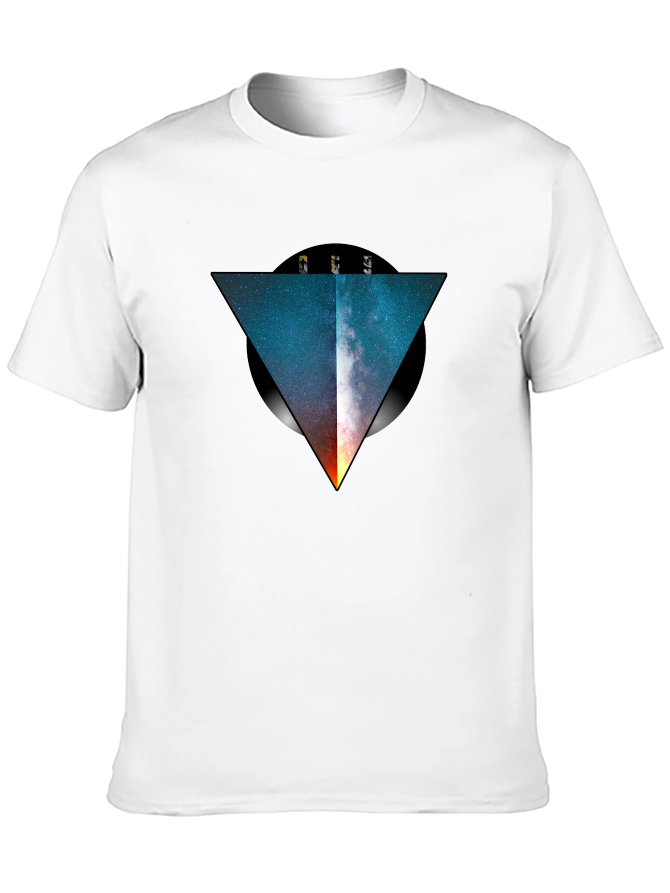 Galaxy Triangle Black T-Shirt - Modern Graphic Tee