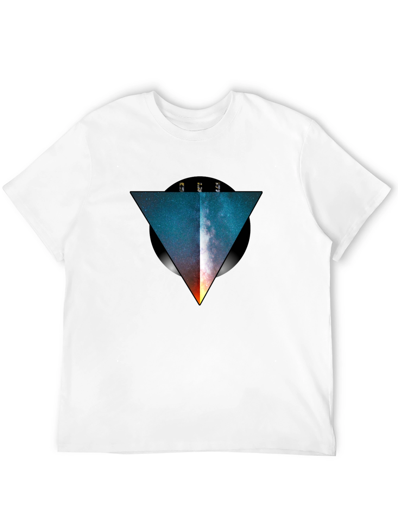 Galaxy Triangle Black T-Shirt - Modern Graphic Tee