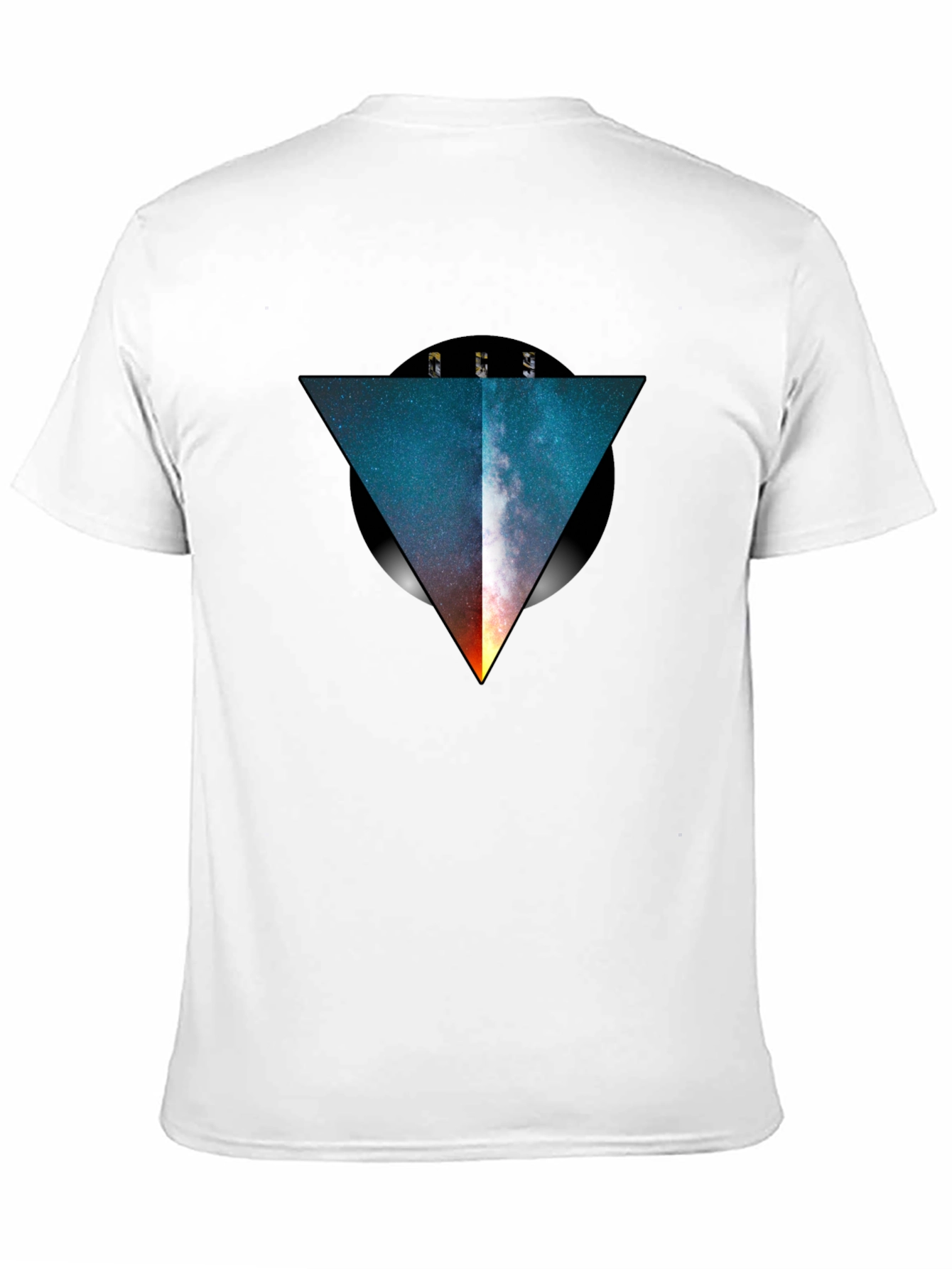Galaxy Triangle Black T-Shirt - Modern Graphic Tee