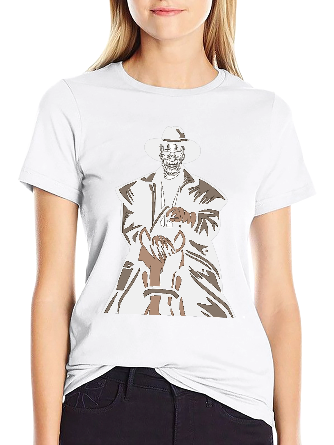 Grim Cowboy T-Shirt - Skeleton Rider Graphic Tee