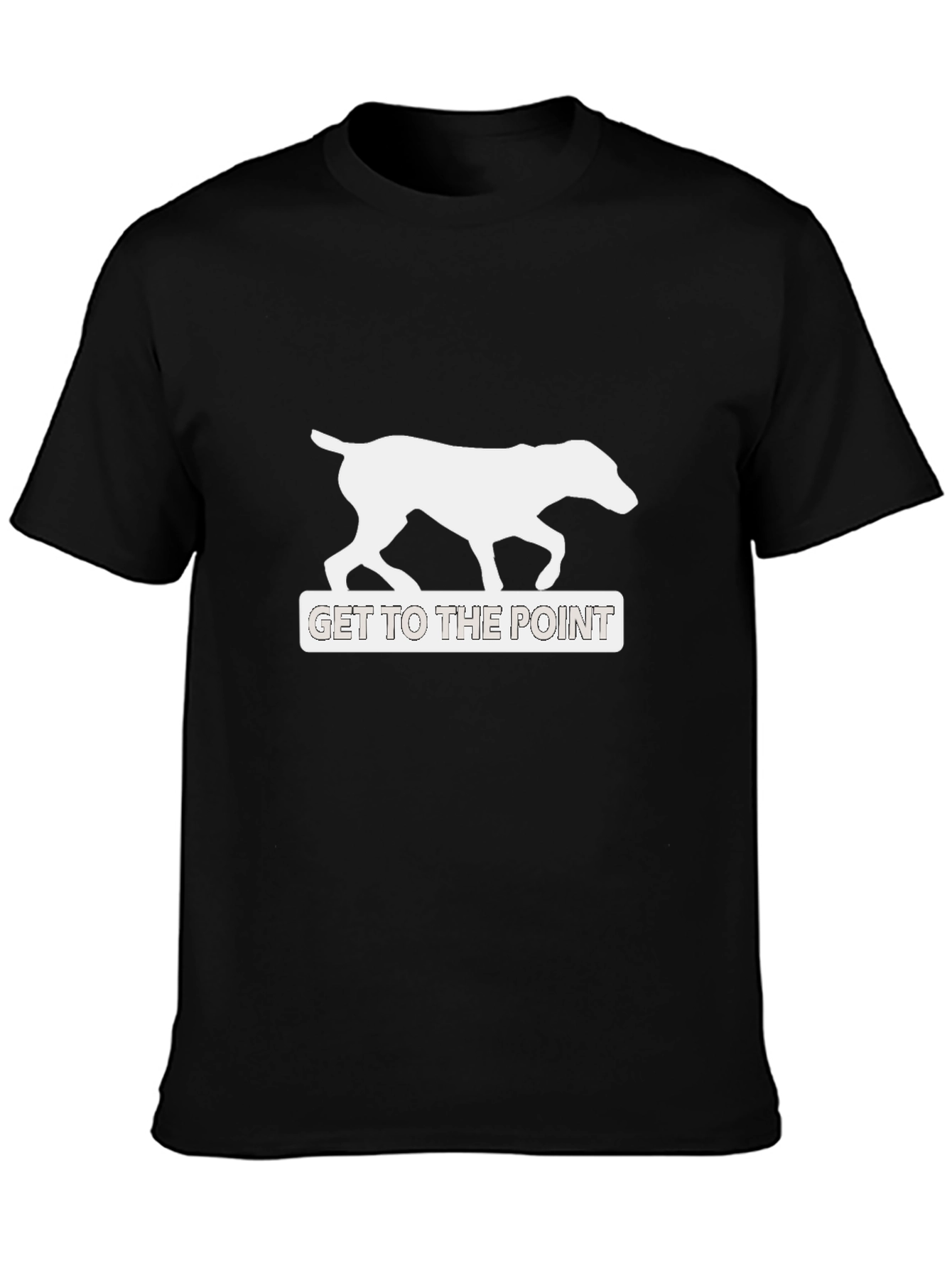Get To The Point Dog Graphic Tee - Black