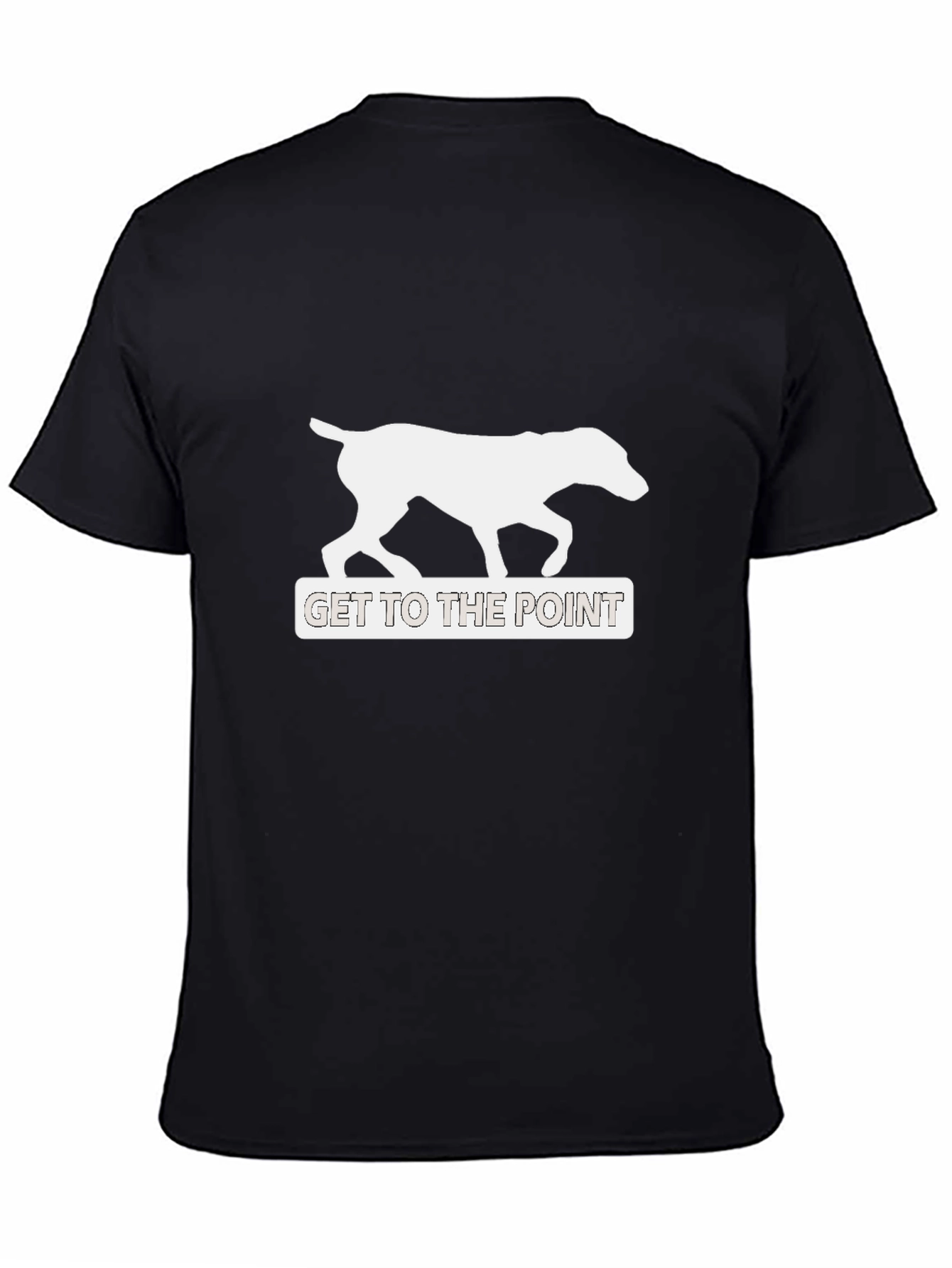 Get To The Point Dog Graphic Tee - Black