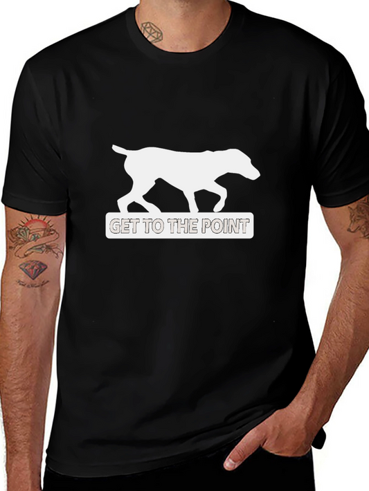 Get To The Point Dog Graphic Tee - Black