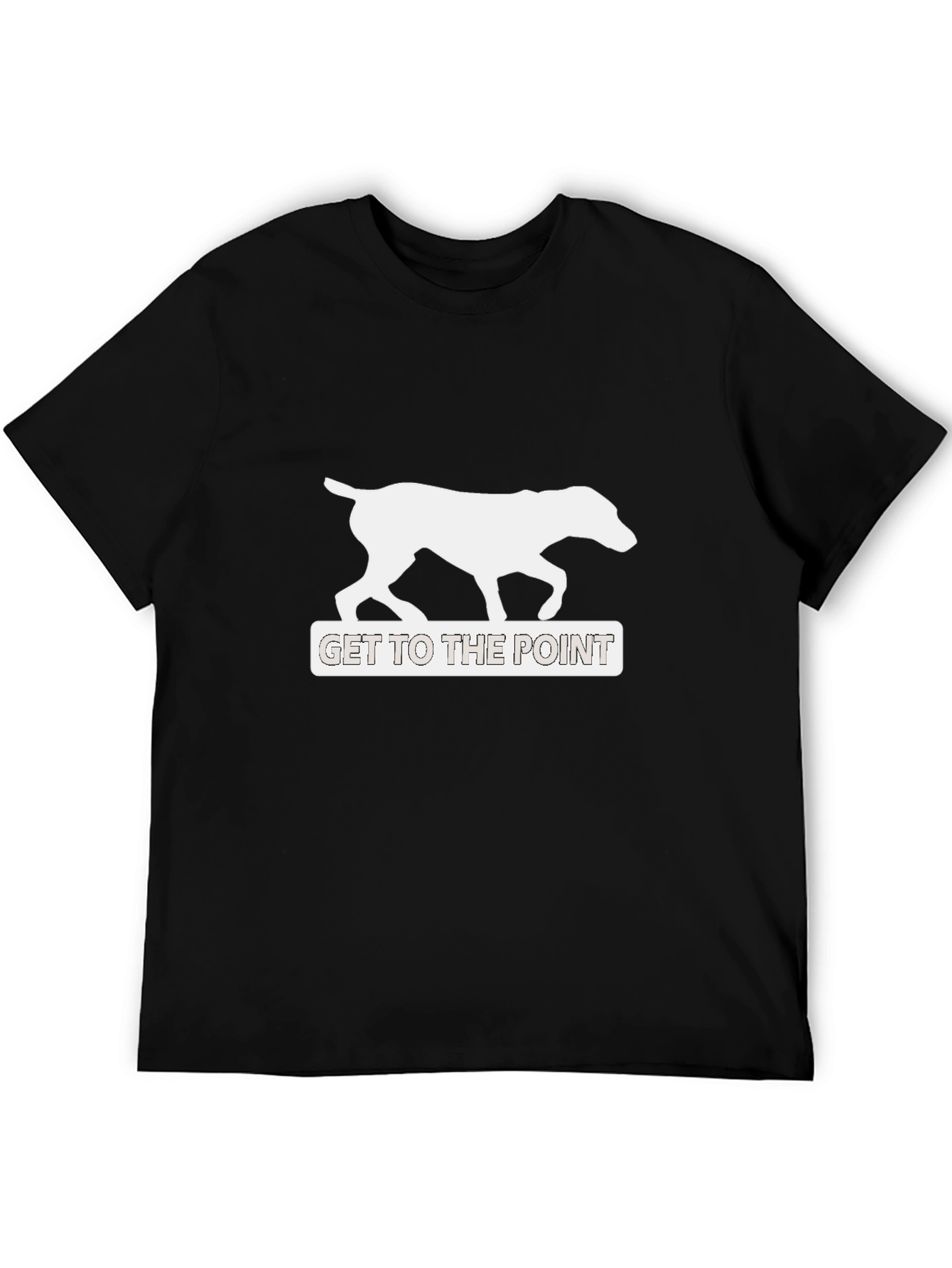Get To The Point Dog Graphic Tee - Black