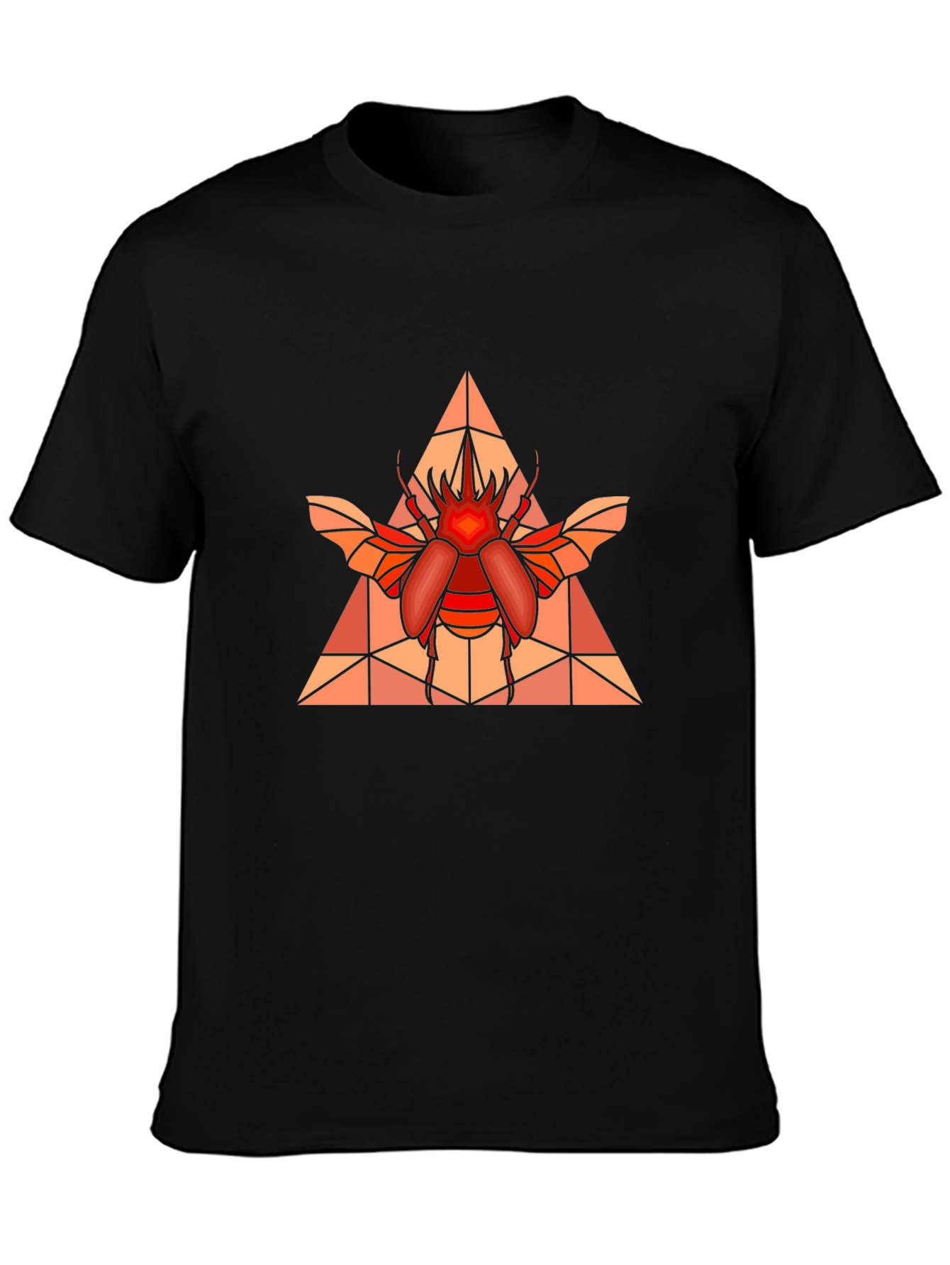 Geometric Beetle Graphic T-Shirt