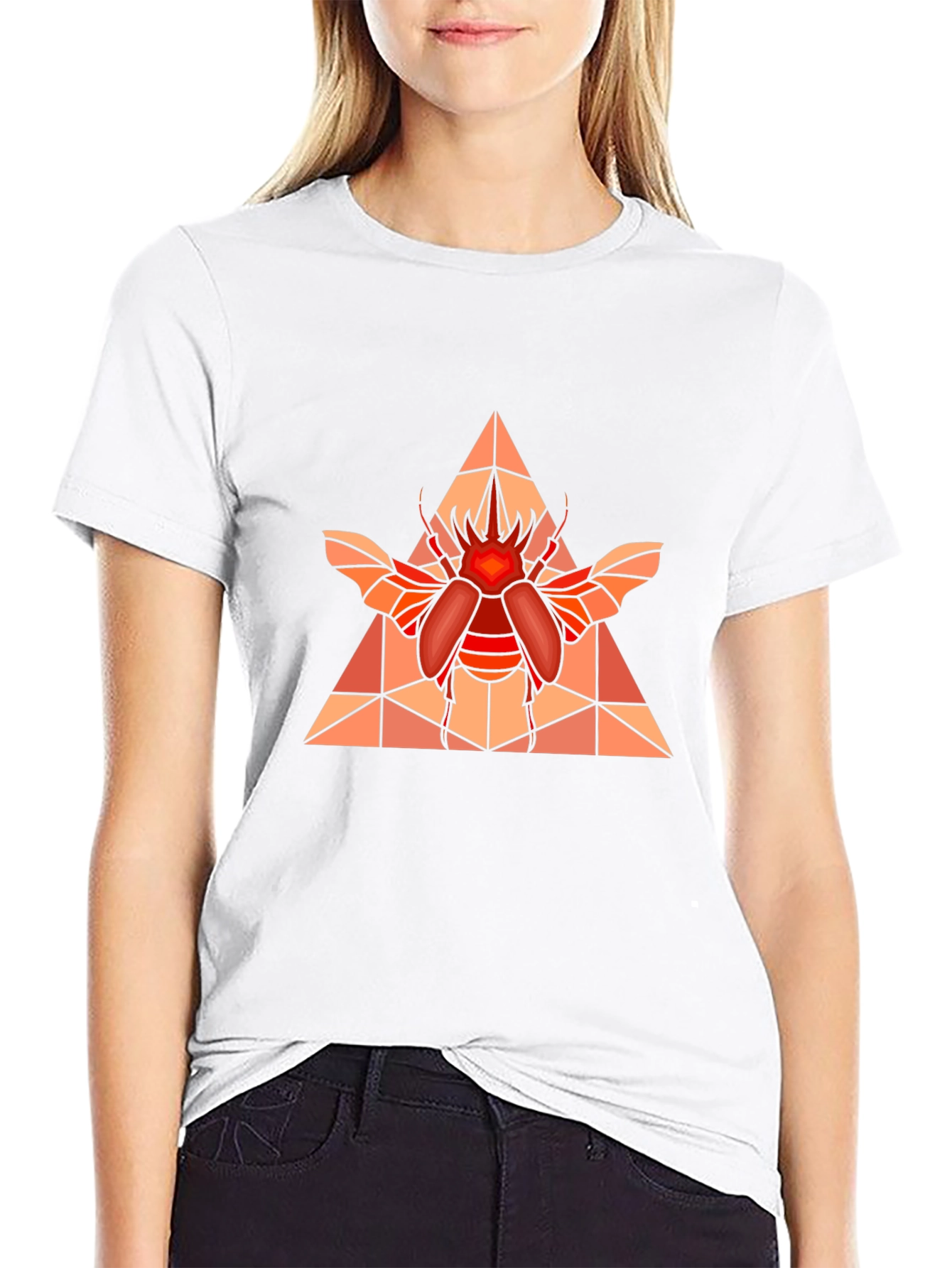 Geometric Beetle Graphic T-Shirt