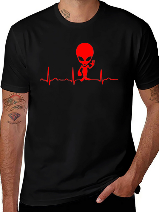 Alien Heartbeat Graphic T-Shirt - Unique Design