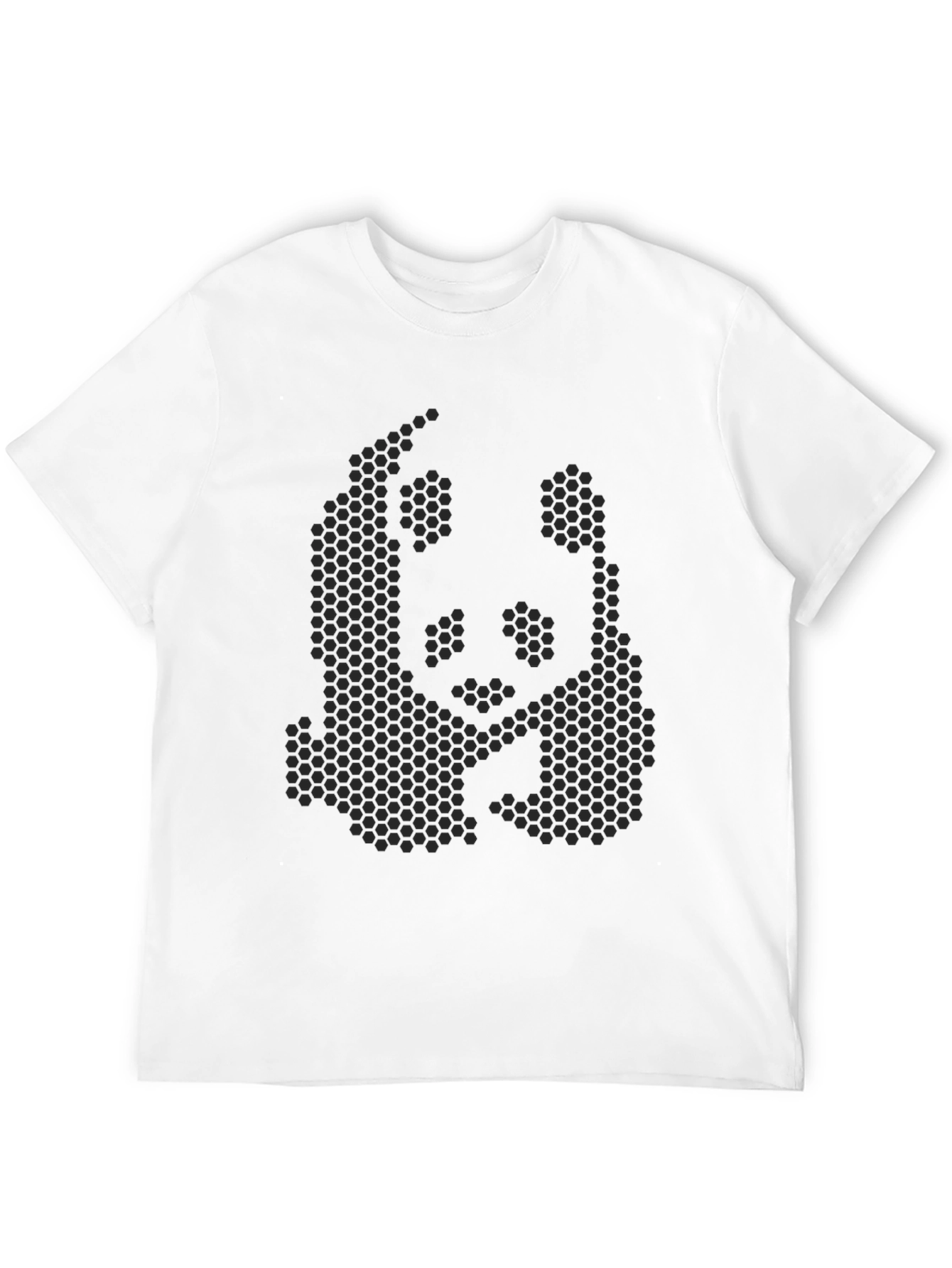 Geometric Panda Print T-Shirt