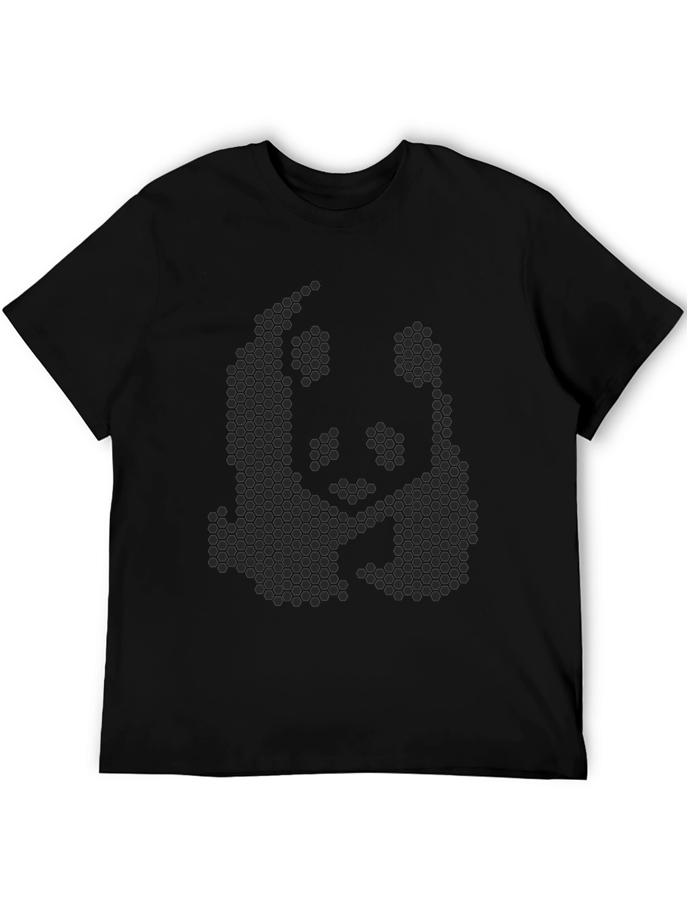 Geometric Panda Print T-Shirt