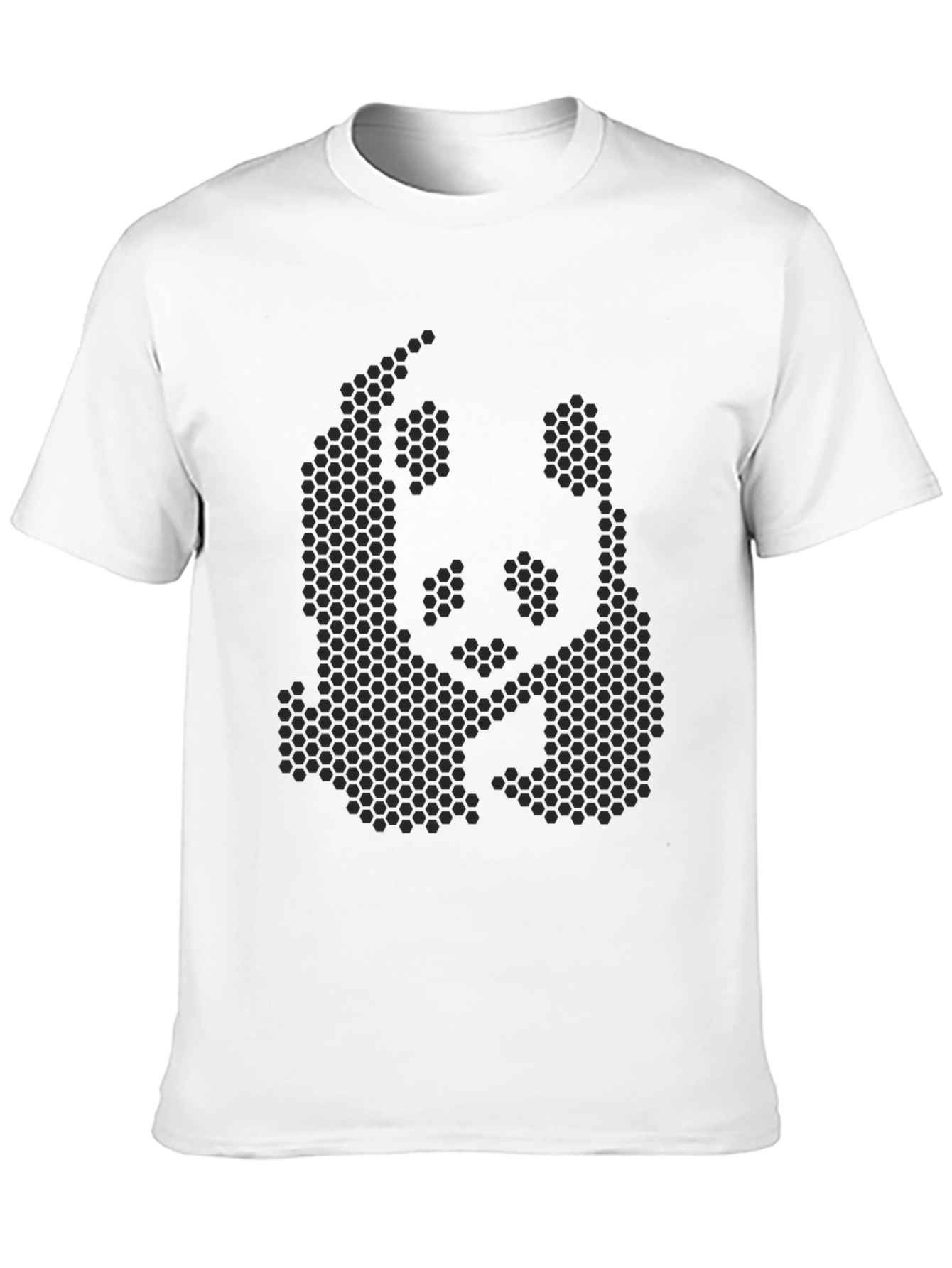 Geometric Panda Print T-Shirt