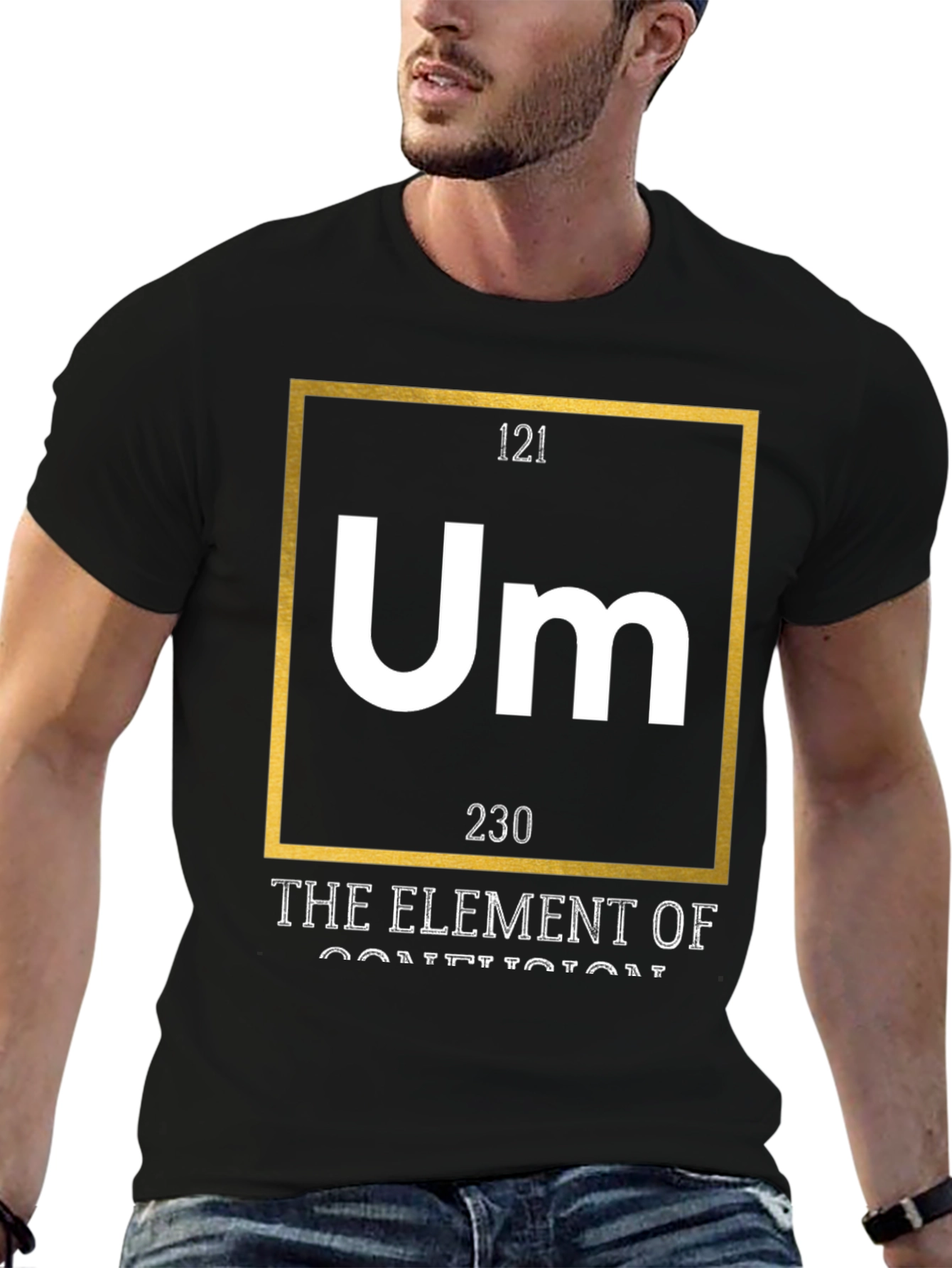 Um Element of Confusion Graphic Tee - Black Cotton