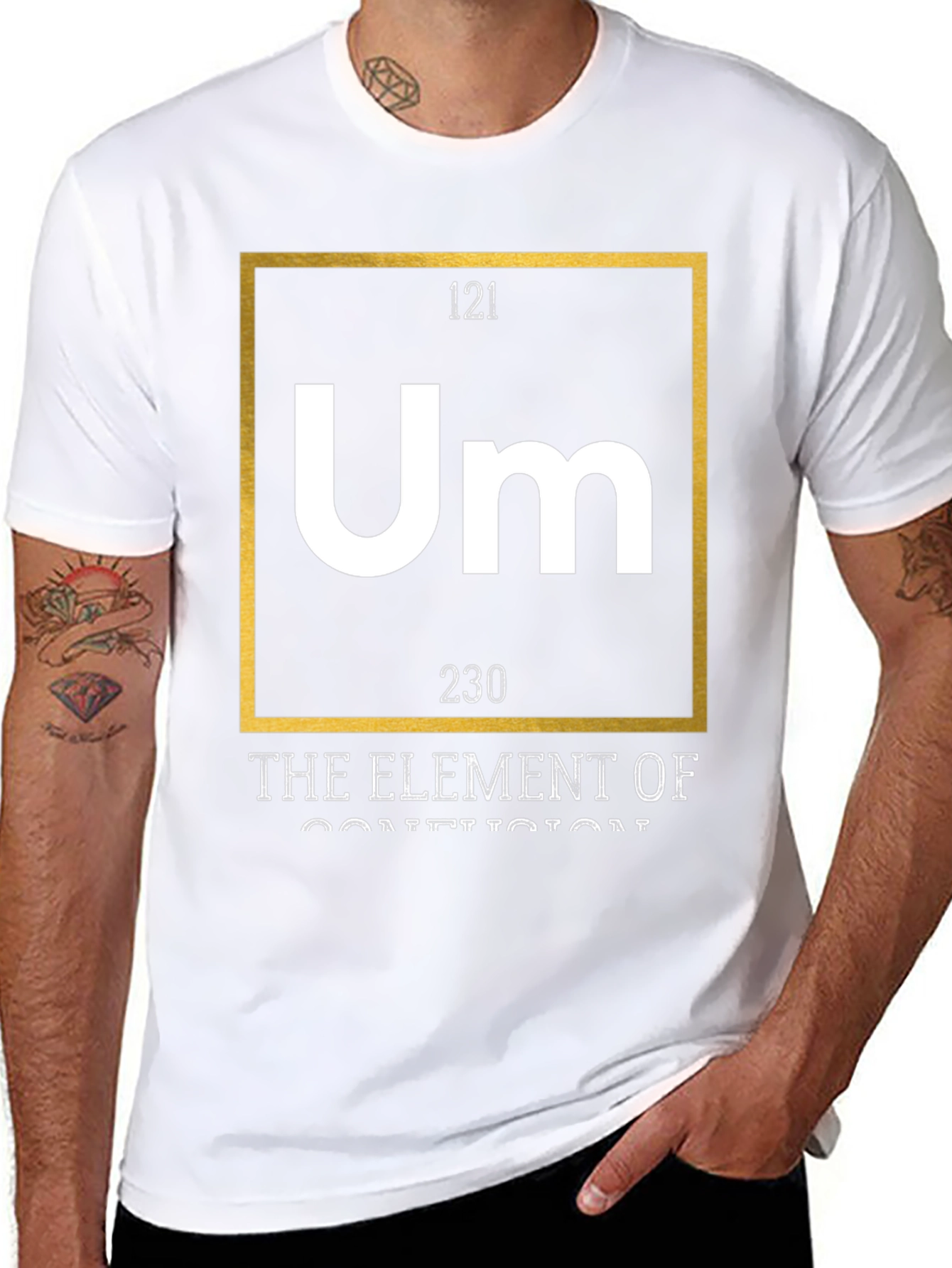 Um Element of Confusion Graphic Tee - Black Cotton