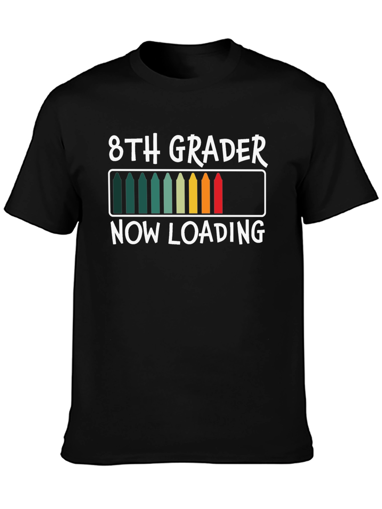 8th Grader Loading Black T-Shirt