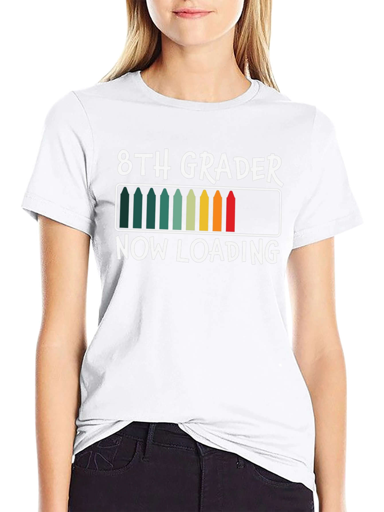 8th Grader Loading Black T-Shirt
