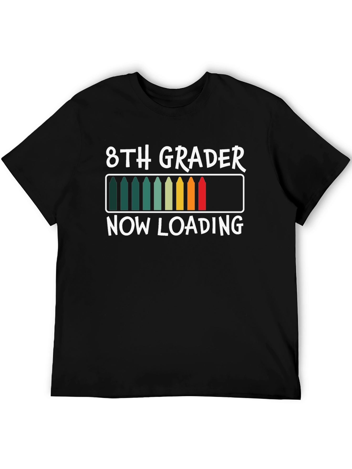 8th Grader Loading Black T-Shirt