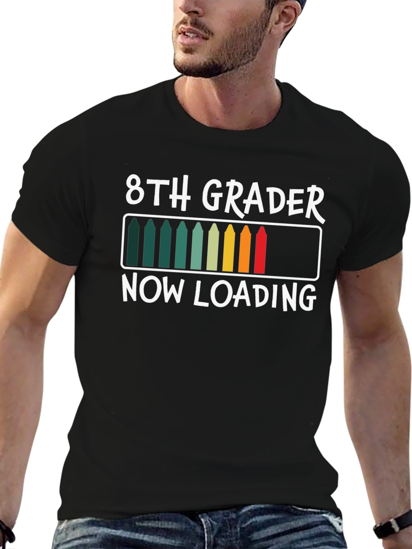 8th Grader Loading Black T-Shirt