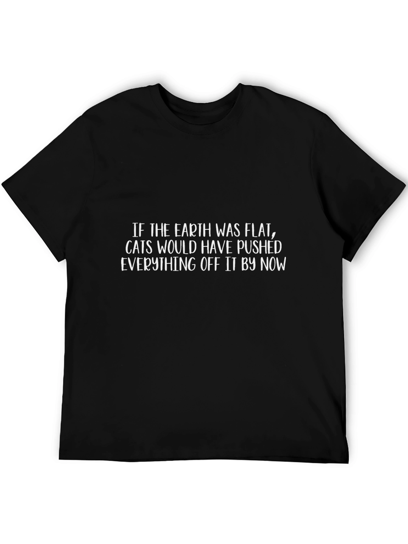 Funny Flat Earth Cat Graphic Tee