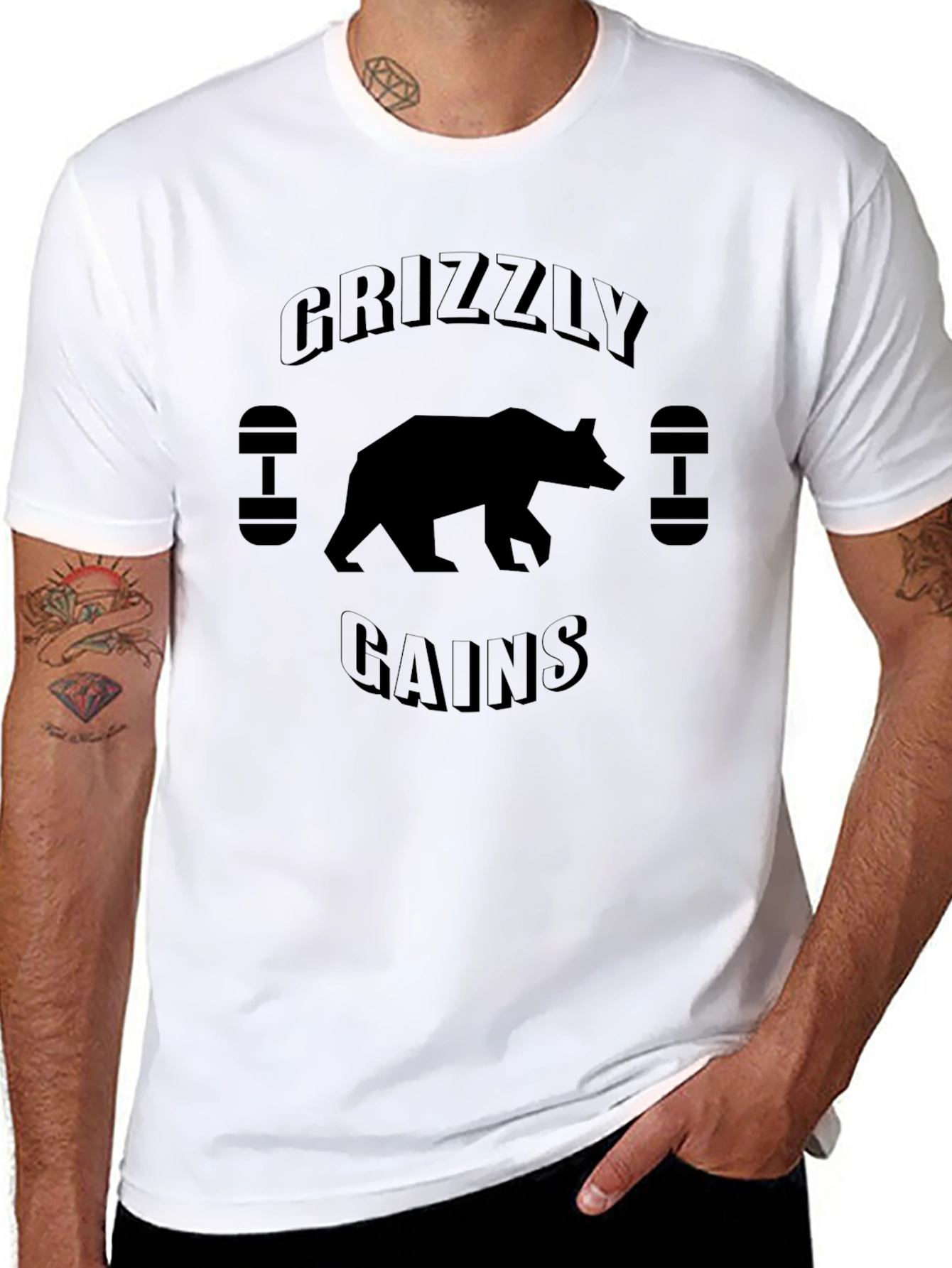 Grizzly Gains Black Graphic T-Shirt
