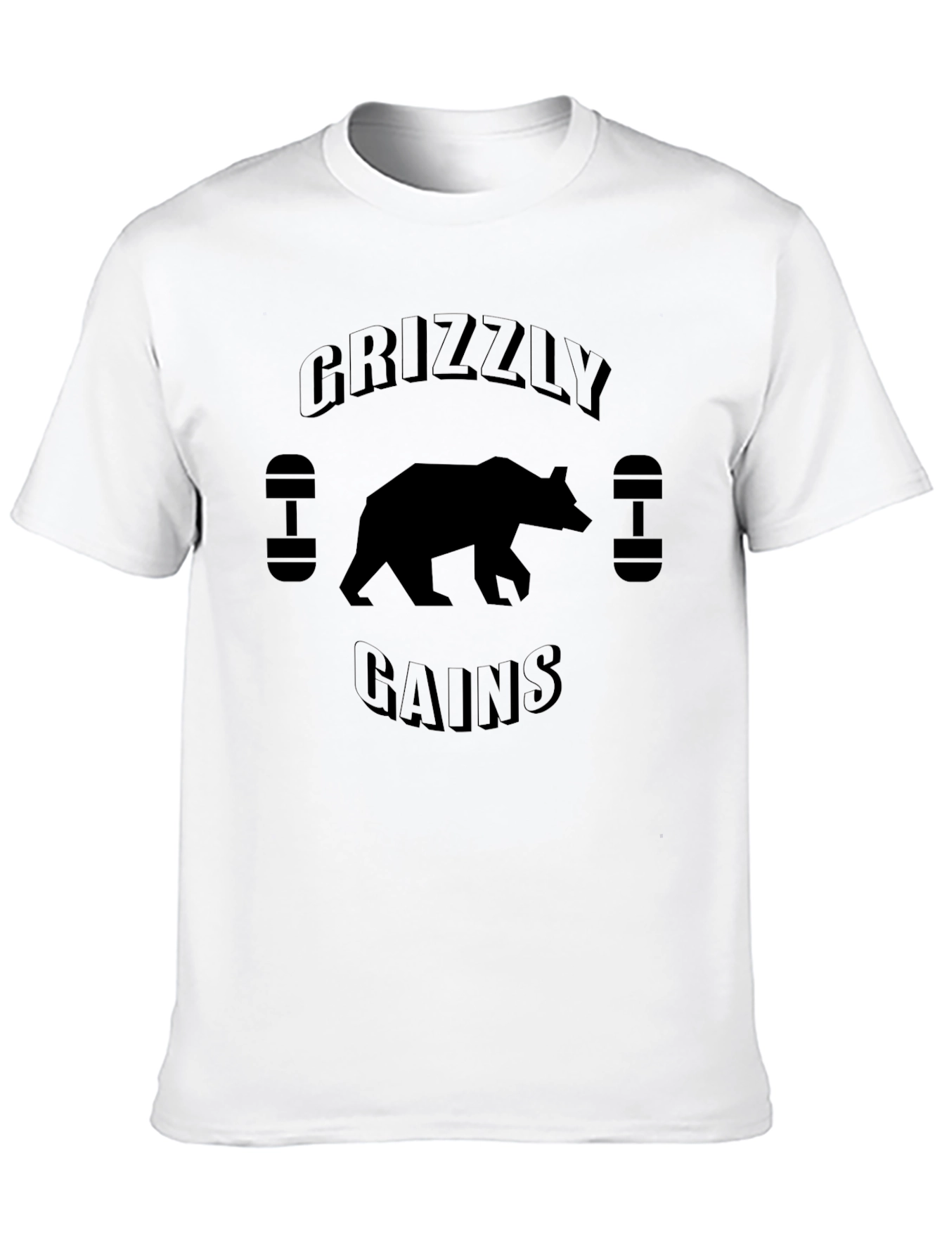 Grizzly Gains Black Graphic T-Shirt