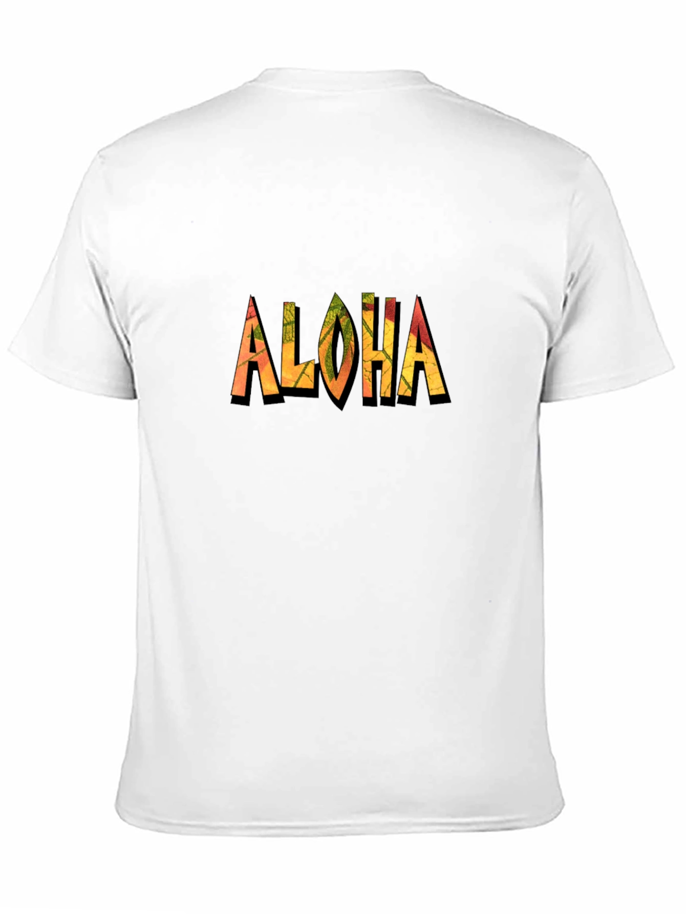 Aloha Tropical Print Black T-Shirt