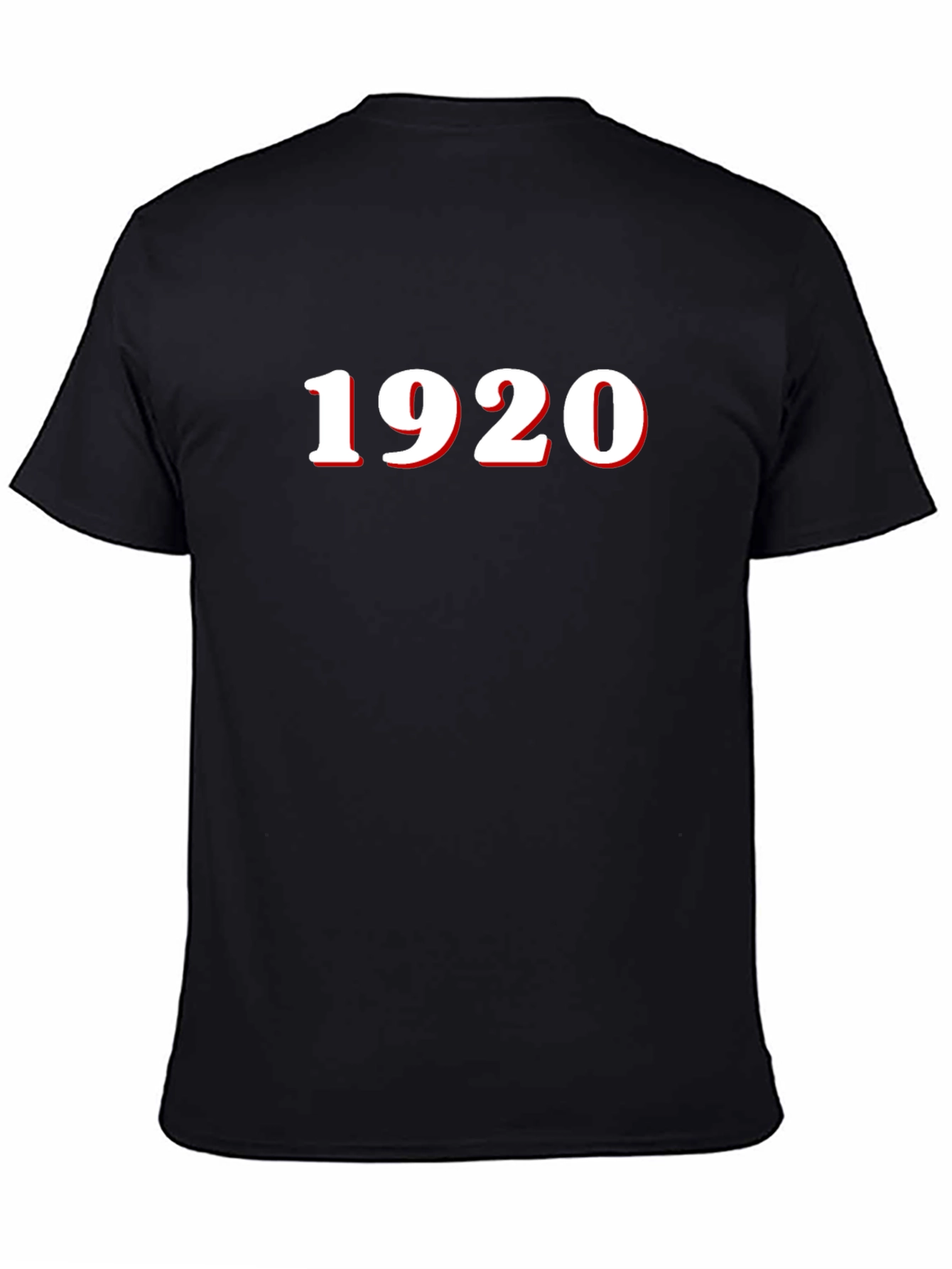 1920 Print Black T-Shirt